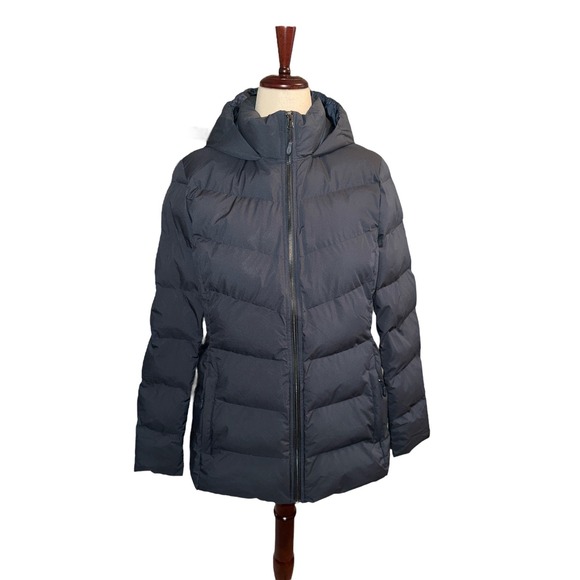 32 Degrees Women's Blue Hooded Puffer Coat | Packable Winter Jacket | Size L - Picture 1 of 8